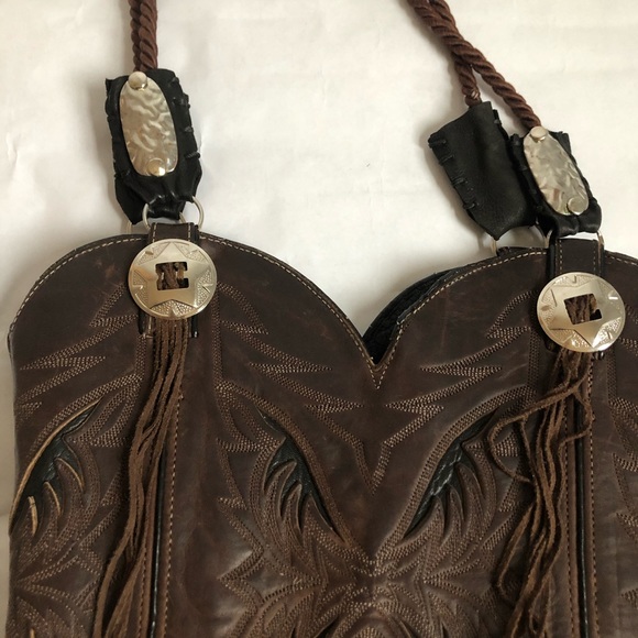 lmbootbags Bags Tooled Leather Handmade Brown Cowboy Boot Bag Poshmark
